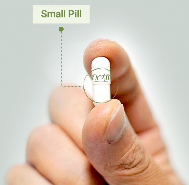 uc-ii pill hand